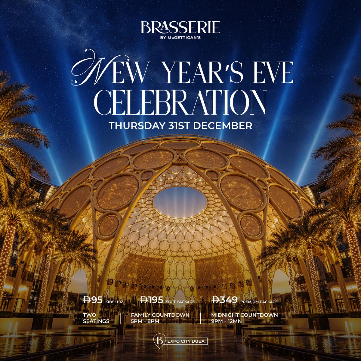 New Year’s Eve Family & Midnight Countdown at Brasserie by McGettigan's